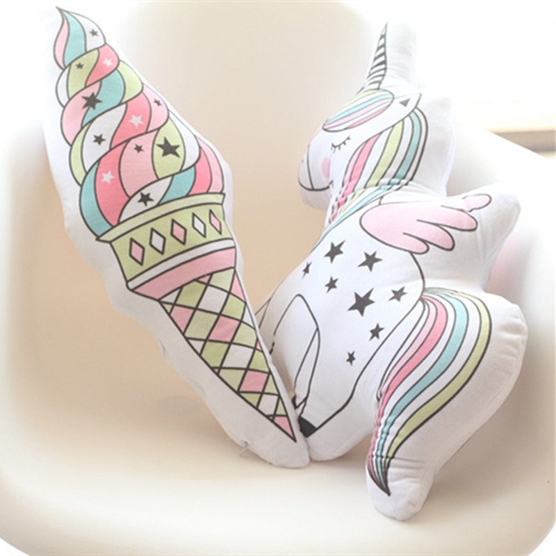 Cute Unicorn Shaped Plush Pillows