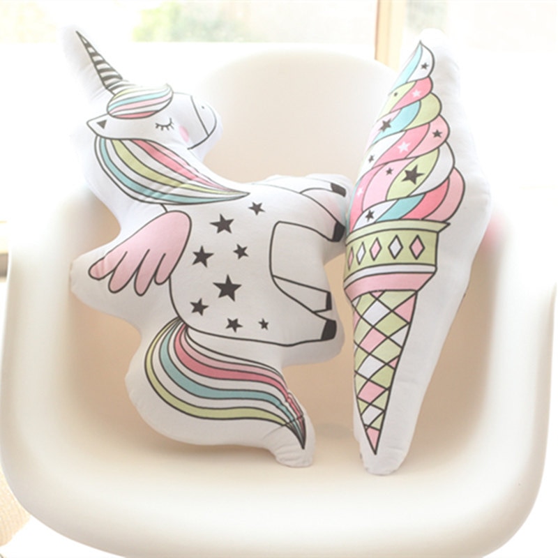 Cute Unicorn Shaped Plush Pillows