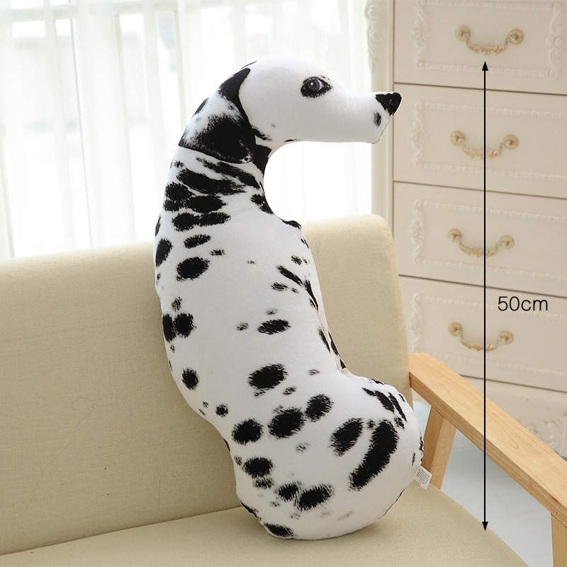 3D Dog Shaped Short Plush Pillows