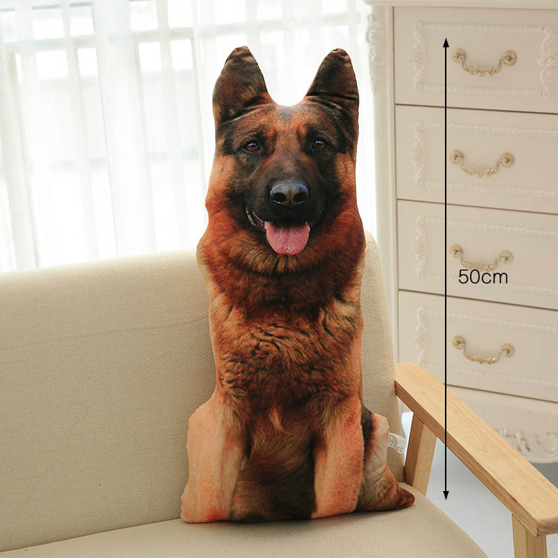 3D Dog Shaped Short Plush Pillows