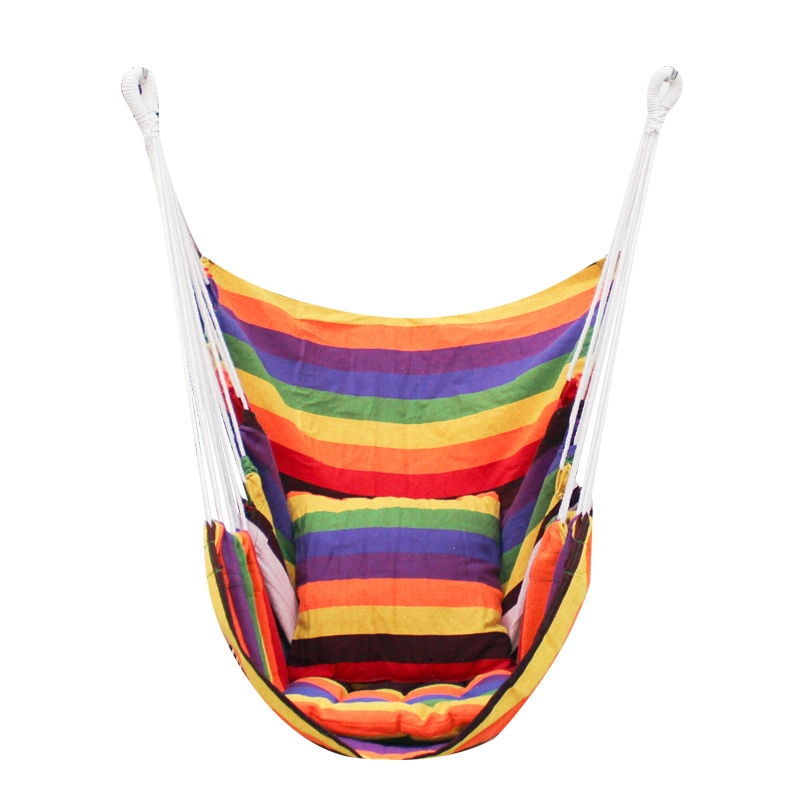 Multicolored Garden Swing with 2 Pillows
